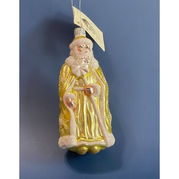 Patricia Breen Other - Patricia Breen Santa of the North Citrine Blown Glass Ornament 6.25" w/Tag 1997